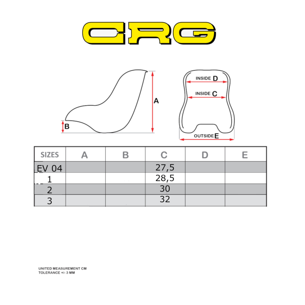 Sitz CRG standard Mini 26-27cm weiß